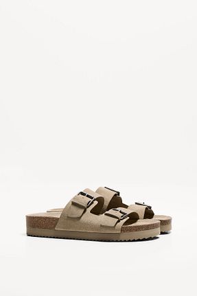 دمپائی قهوه ای مردانه پلی استر Bershka - کد 896761892