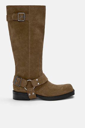 چکمه قهوه ای زنانه جیر Pull & Bear - کد 896771831