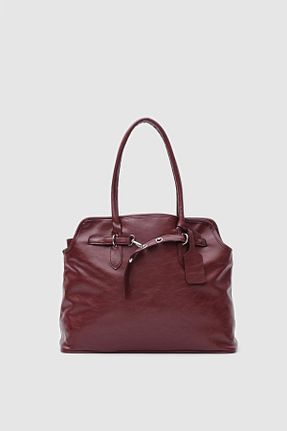 کیف دوشی زرشکی زنانه چرم مصنوعی Shule Bags - کد 896778825