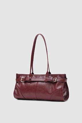 کیف دوشی زرشکی زنانه چرم مصنوعی Shule Bags - کد 896778196