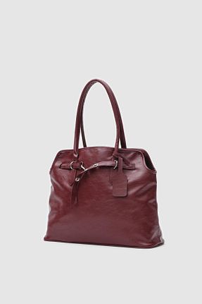کیف دوشی زرشکی زنانه چرم مصنوعی Shule Bags - کد 896778825