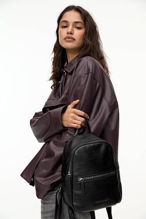 کوله پشتی مشکی زنانه سایز متوسط Pull & Bear - کد 896779540