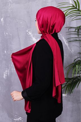 شال قرمز زنانه میکرو ساتن nacar çarşı - کد 896780172