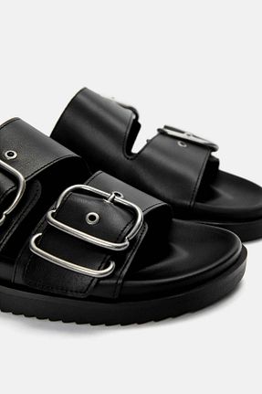 دمپائی مشکی زنانه پلی اورتان Pull & Bear - کد 896784797