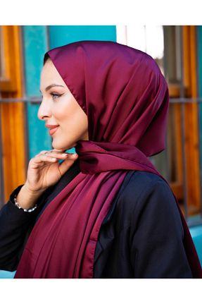 شال زرشکی زنانه میکرو ساتن nacar çarşı - کد 896782322