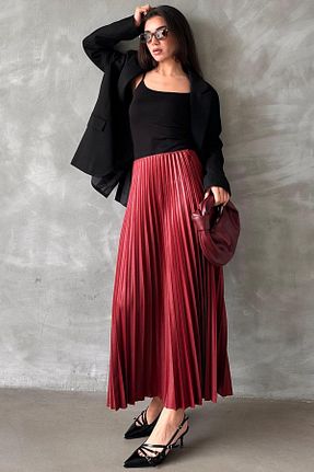 دامن زرشکی زنانه بافتنی Madmext - کد 896795941
