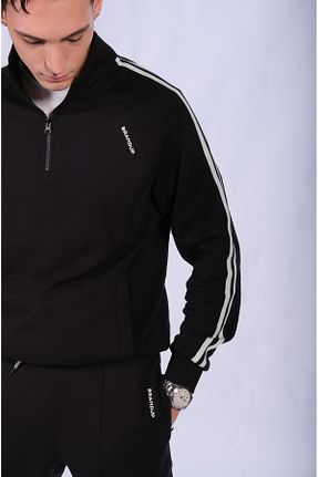 سوئیشرت مشکی مردانه ساده Brand Up - کد 869290441