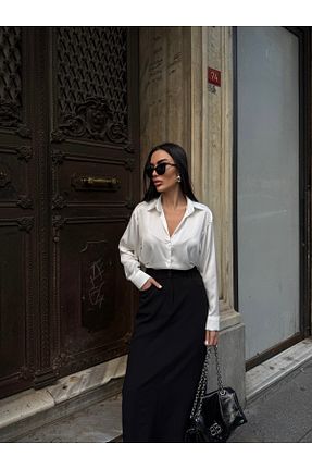 پیراهن سفید زنانه رگولار sajarsln - کد 896790238