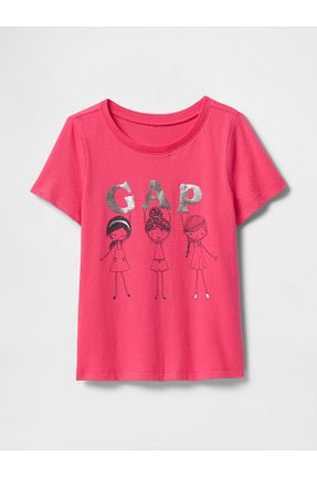 تیشرت صورتی بچه گانه رگولار GAP - کد 896806372