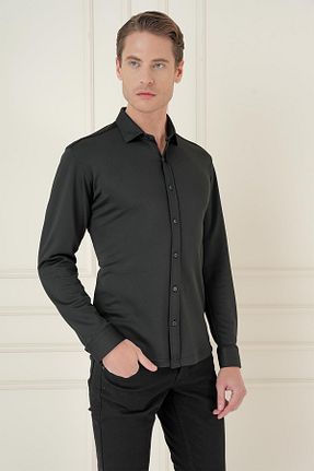 پیراهن مشکی مردانه اسلیم فیت Efor - کد 896809636