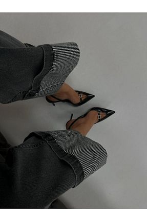کفش پاشنه بلند کلاسیک مشکی زنانه چرم لاکی trendyes - کد 896812162
