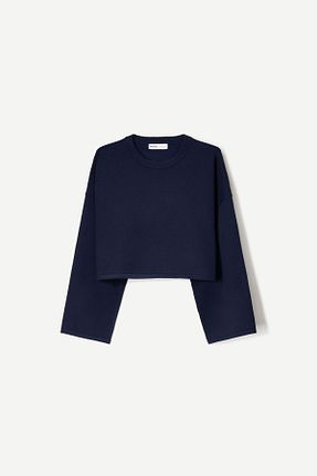 پلیور آبی زنانه Comfort Bershka - کد 896806940
