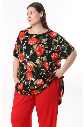 تونیک سایز بزرگ رنگی زنانه بافت XL Modam - کد 896816600