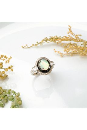انگشتر نقره سفید زنانه عقیق Dotamineral - کد 896841042
