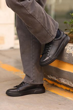 کفش کژوال مشکی مردانه چرم خالص Shoetyle - کد 896862906