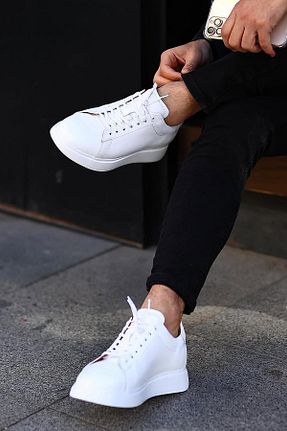 کفش کژوال سفید مردانه چرم خالص Shoetyle - کد 896862832