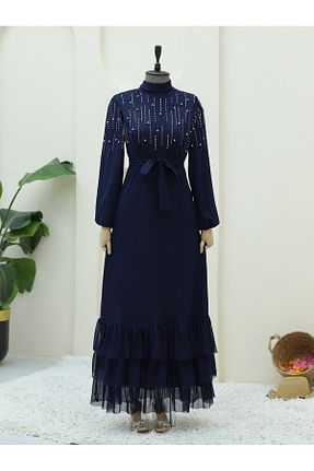 لباس حجاب سرمه ای زنانه رگولار Modamorfo - کد 896871953