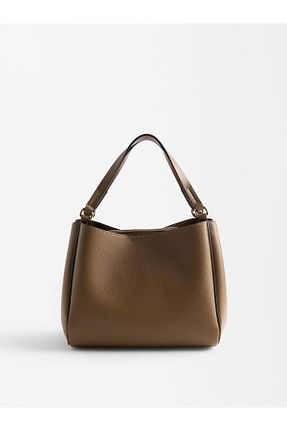 کیف دوشی قهوه ای زنانه چرم مصنوعی Parfois - کد 896858384