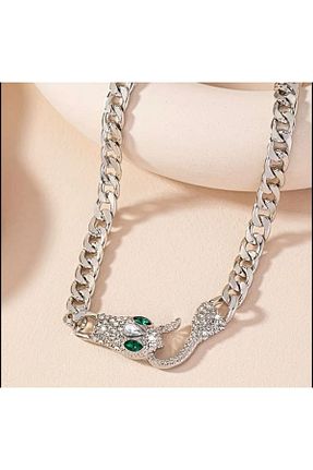 گردنبند جواهر طوسی زنانه فلزی PrimePicks - کد 896877180