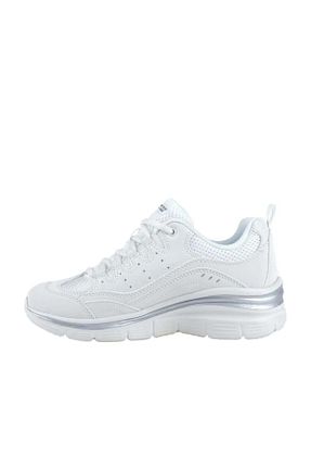 کفش اسنیکر سفید زنانه بند دار Skechers - کد 836068444