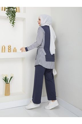 ست بالاتنه و پائین تنه حجاب طوسی زنانه رگولار Moda Krash - کد 896874372
