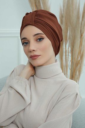 کلاه شنای حجاب قهوه ای زنانه Aisha