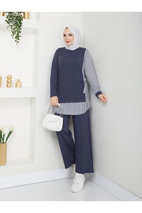 ست بالاتنه و پائین تنه حجاب طوسی زنانه رگولار Moda Krash - کد 896874372
