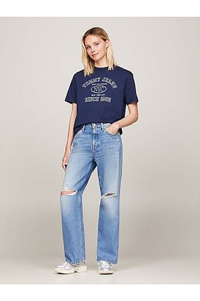 تیشرت سرمه ای زنانه رگولار Tommy Hilfiger - کد 896870649