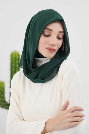 شال سبز زنانه شیفون Aisha