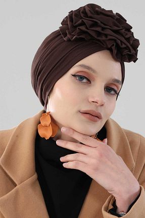 کلاه شنای حجاب قهوه ای زنانه Aisha