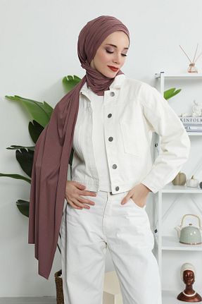 شال صورتی زنانه پنبه ای Aisha