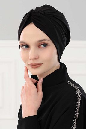 کلاه شنای حجاب مشکی زنانه Aisha