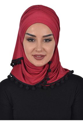 شال زرشکی زنانه پنبه ای Ayşe Tasarım - کد 62361381