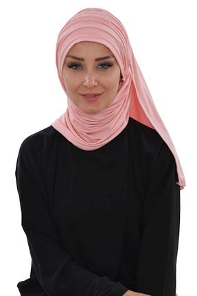 شال صورتی زنانه پنبه ای Aisha