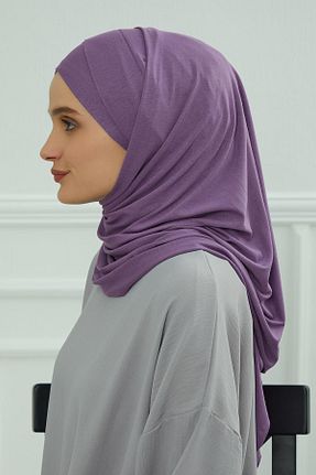 شال بنفش زنانه پنبه ای Aisha