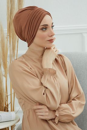 کلاه شنای حجاب قهوه ای زنانه Aisha