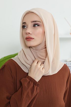 شال بژ زنانه شیفون Aisha