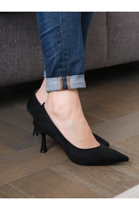 کفش استایلیتو مشکی پاشنه نازک Munshoes - کد 900358541