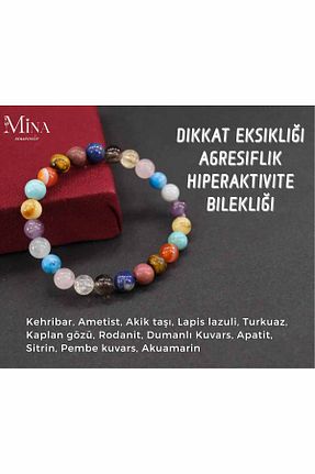 دستبند جواهر رنگی بچه گانه سنگ طبیعی Mina Souvenir - کد 898376004