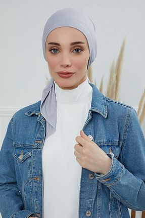 کلاه شنای حجاب طوسی زنانه Aisha
