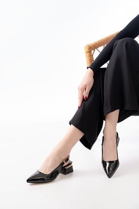 کفش پاشنه بلند کلاسیک مشکی زنانه چرم مصنوعی halabi moda - کد 896895229