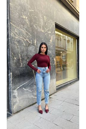 شلوار جین متالیک زنانه پاچه ساده Aida Fashion - کد 896896766