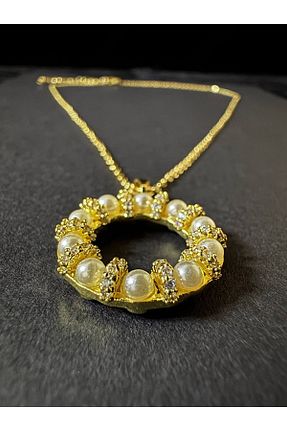 گردنبند استیل ( فولاد ) زرد زنانه استیل ضد زنگ Aytun - کد 896894975
