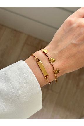 دستبند استیل (فولاد) زرد استیل ضد زنگ YOUES JEWELRY - کد 896895103