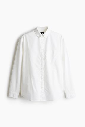 پیراهن سفید مردانه رگولار H&M - کد 917448838