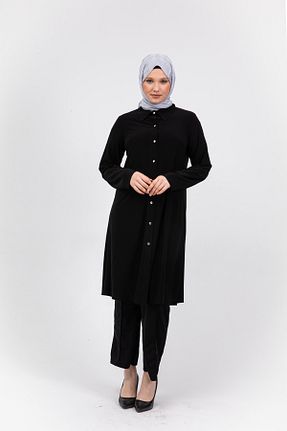 ست بالاتنه و پائین تنه حجاب مشکی زنانه رگولار Butik - کد 896476254