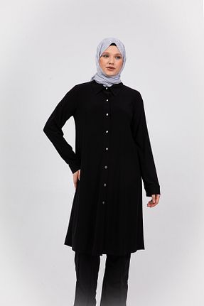 ست بالاتنه و پائین تنه حجاب مشکی زنانه رگولار Butik - کد 896476254