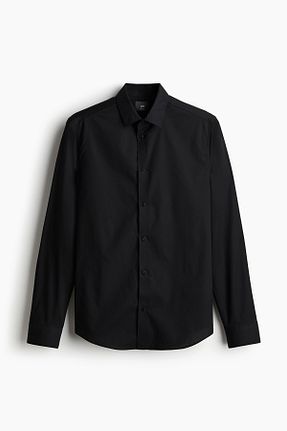 پیراهن مشکی مردانه رگولار H&M - کد 917474471