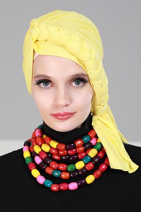 کلاه شنای حجاب زرد زنانه Aisha