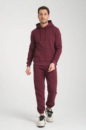 ست بالاتنه و پائین تنه زرشکی مردانه بافتنی Four Man - کد 885570058